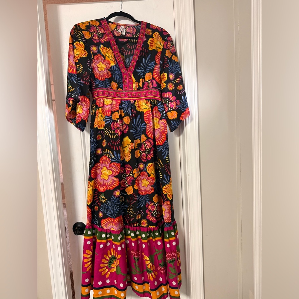 Live 4 Truth Colorful Floral Long Sleeve Dress